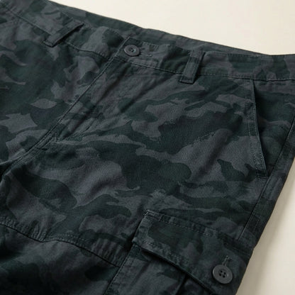 Below Knee Length	Męskie szorty cargo moro – Długość poniżej kolana