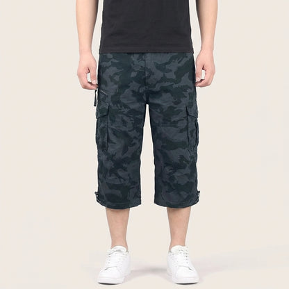 Below Knee Length	Męskie szorty cargo moro – Długość poniżej kolana
