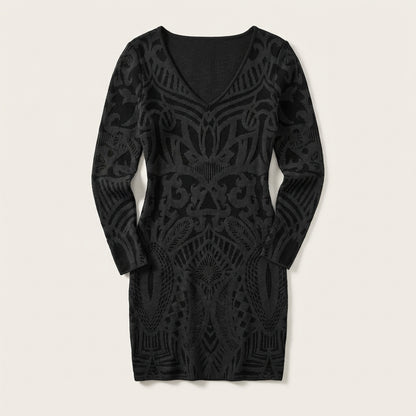 Sukienka typu bodycon – Długi rękaw i prosty dół