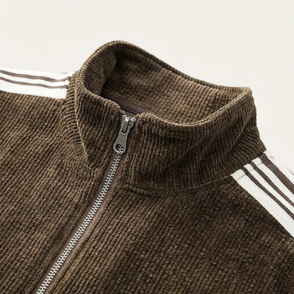 Bluza męska z suwakiem 1/4 – Stójka i kontrastowe lamówki