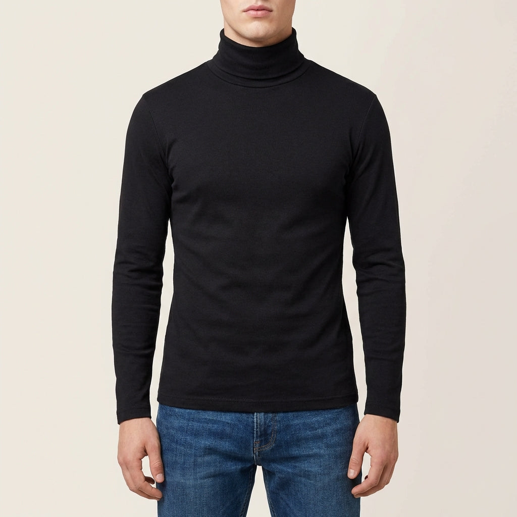 Męski golf typu slim – Prosty dół