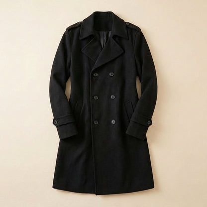 Męski płaszcz typu slim-fit – Przednie kieszeni