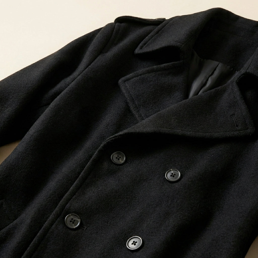 Męski płaszcz typu slim-fit – Przednie kieszeni