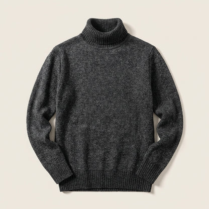 Męski sweter dzianinowy – Wysoki kołnierz