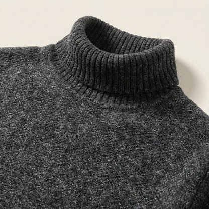 Męski sweter dzianinowy – Wysoki kołnierz