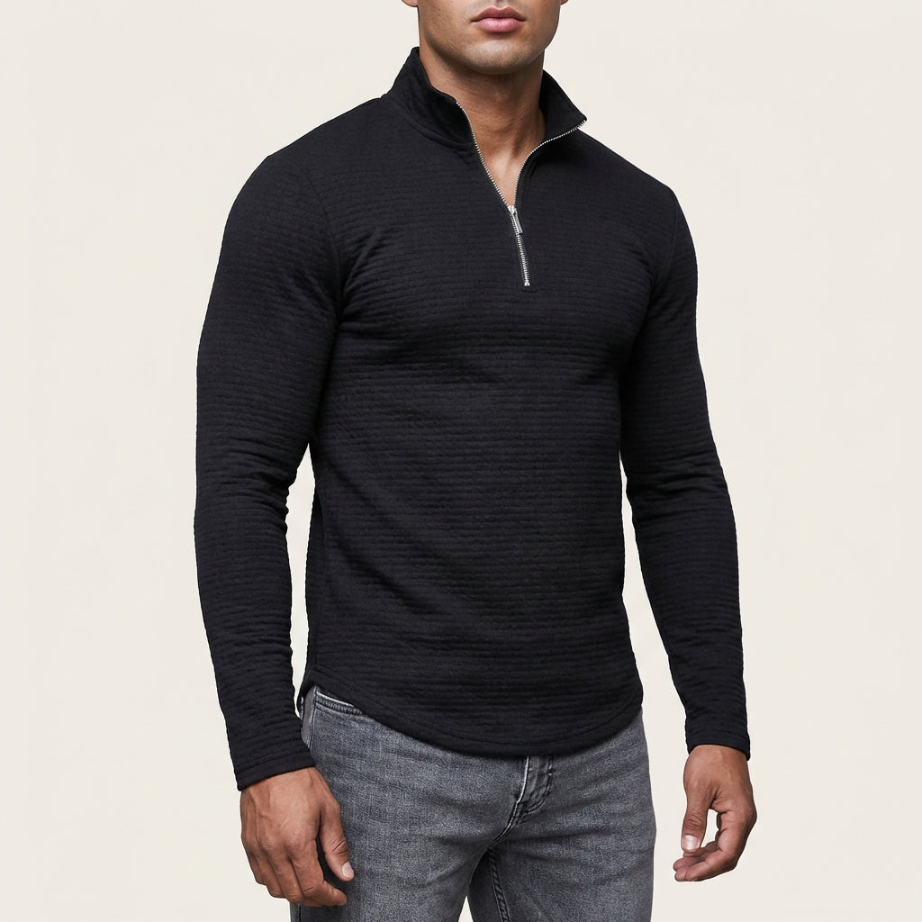 Męski sweter typu slim – Wysoki kołnierz
