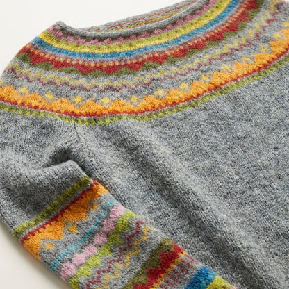 Damski wzorzysty sweter dzianinowy – Długi rękaw
