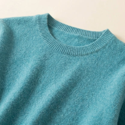 Damski sweter z okrągłym wycięciem – Prosty dół