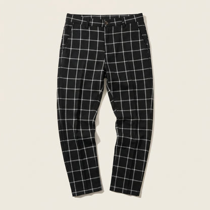 Spodnie męskie w kratę – Fason slim fit