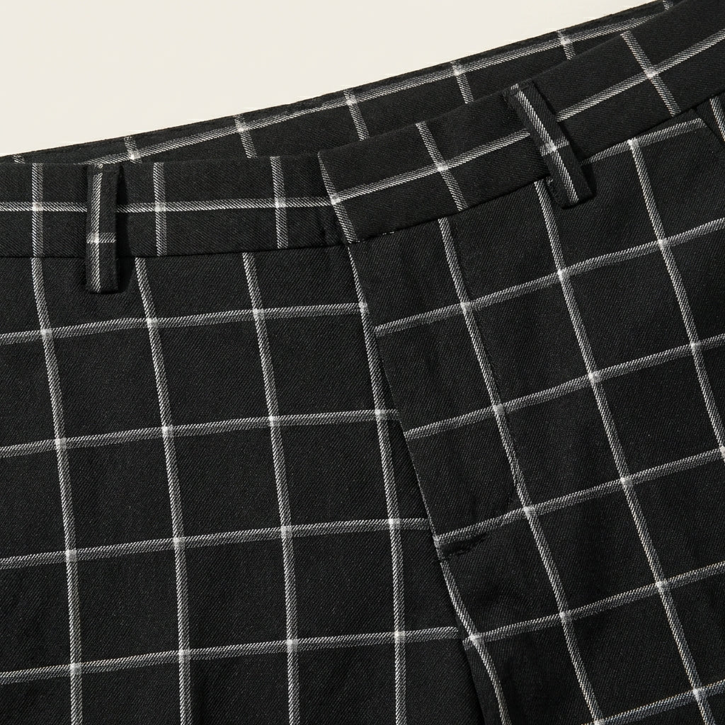 Spodnie męskie w kratę – Fason slim fit