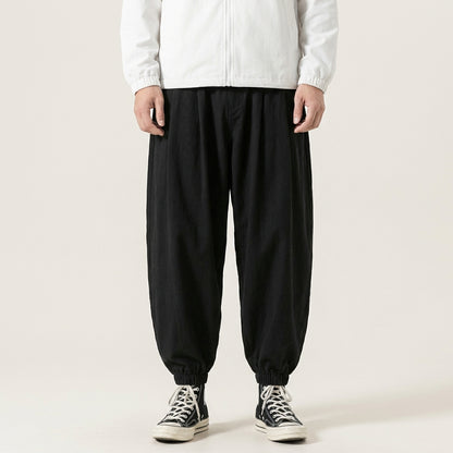 Męskie joggery baggy – Luźny krój ze ściągaczami