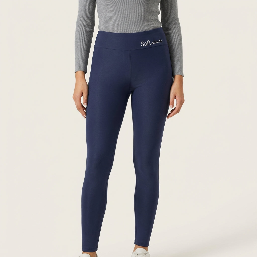 Damskie legginsy – Wysoki pas z szerokim ściągaczem