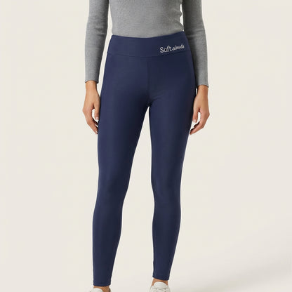 Damskie legginsy – Wysoki pas z szerokim ściągaczem