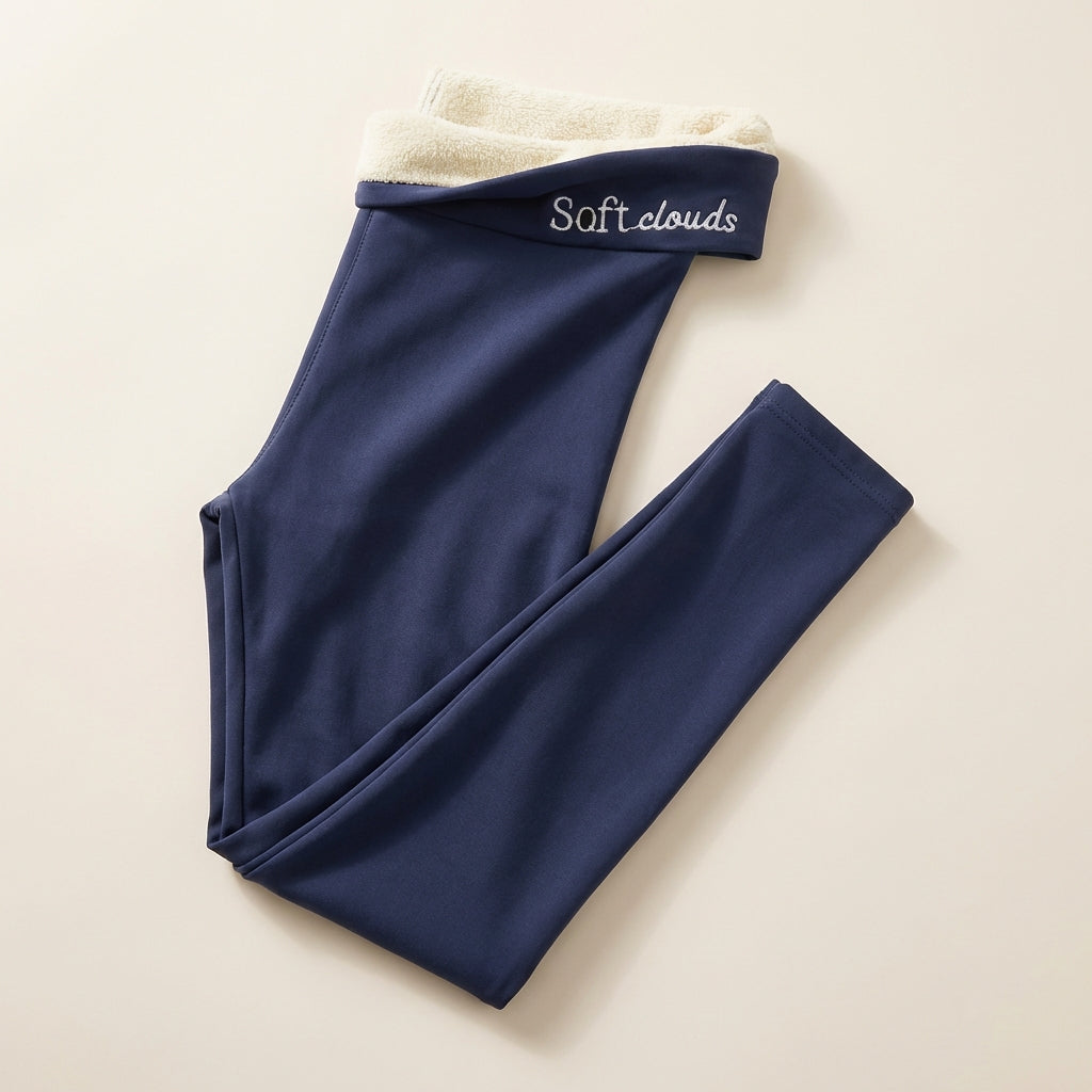 Damskie legginsy – Wysoki pas z szerokim ściągaczem