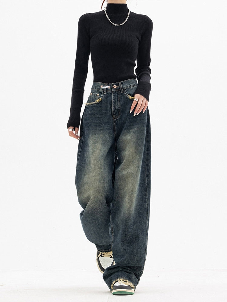 Heidi-Mode – damskie jeansy vintage typu baggy 0