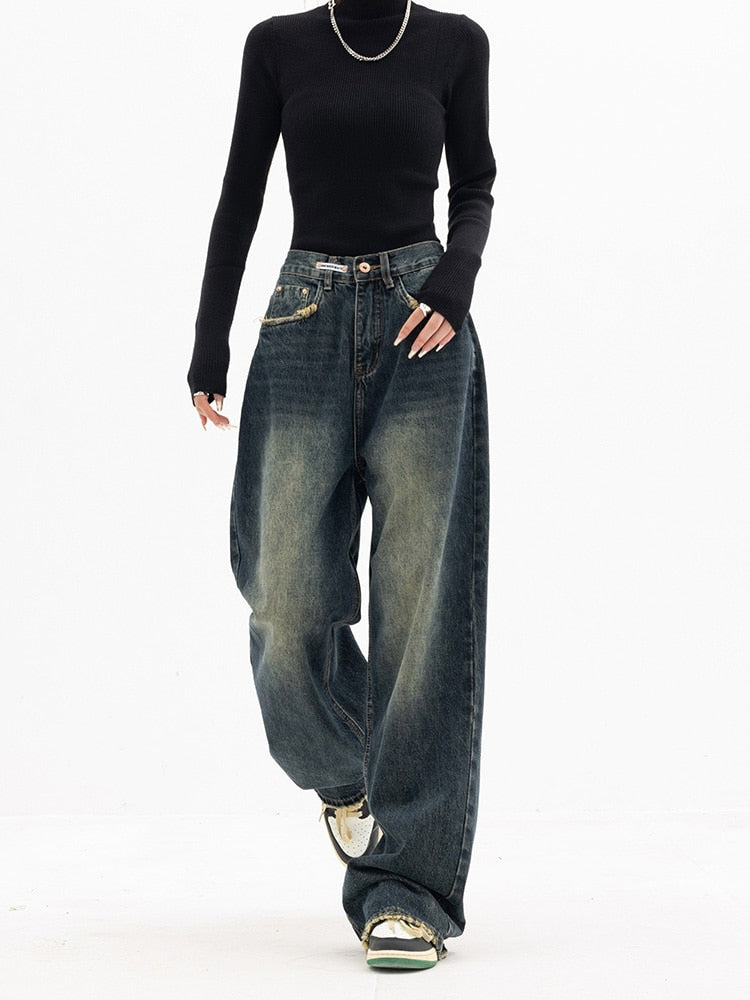 Heidi-Mode – damskie jeansy vintage typu baggy 2