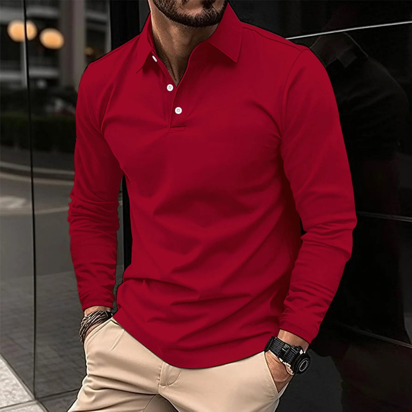 Heidi Fashion | Luźna koszulka polo z długim rękawem 5