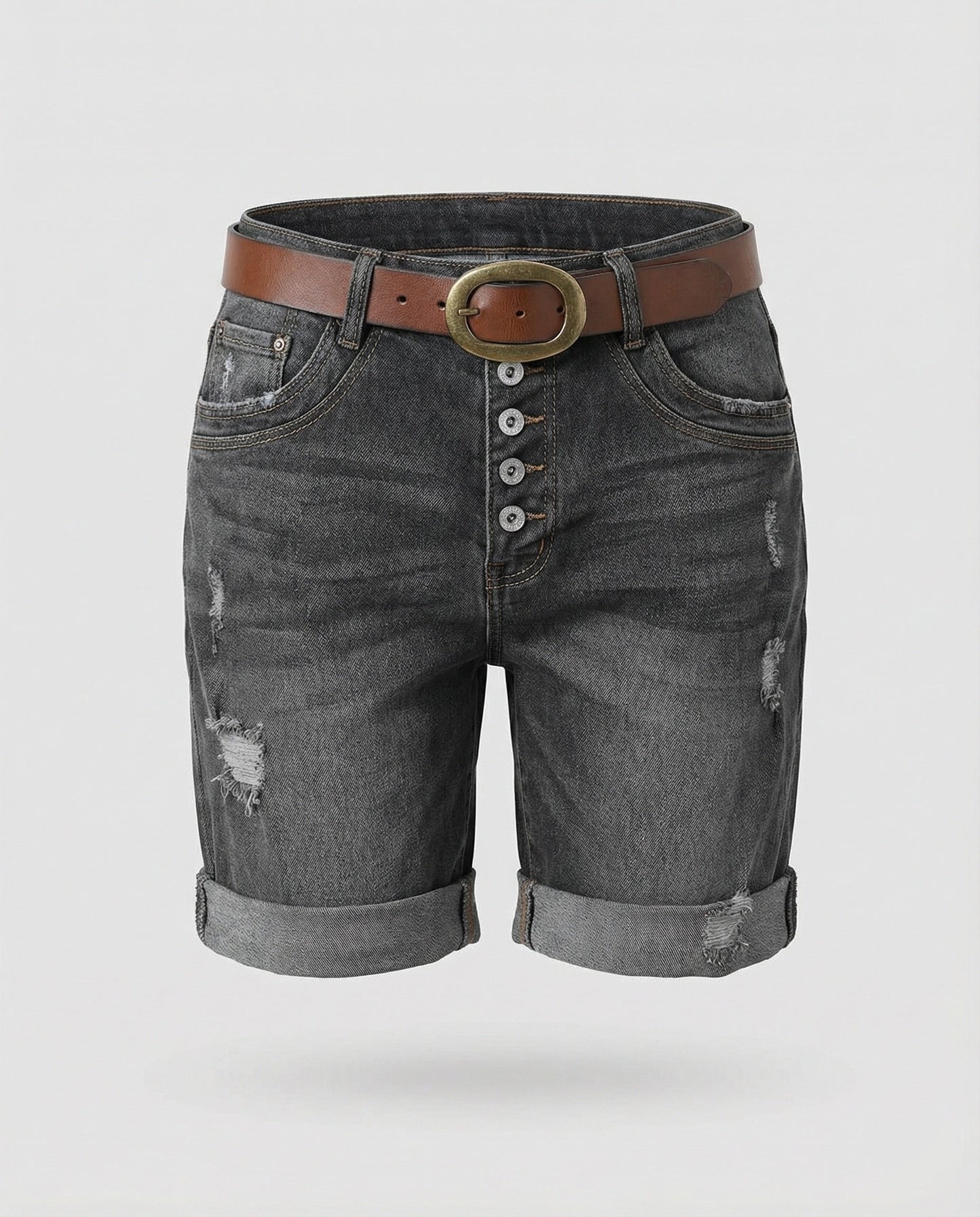 Heidi fashion | Damskie szorty jeansowe z podartymi nogawkami 2