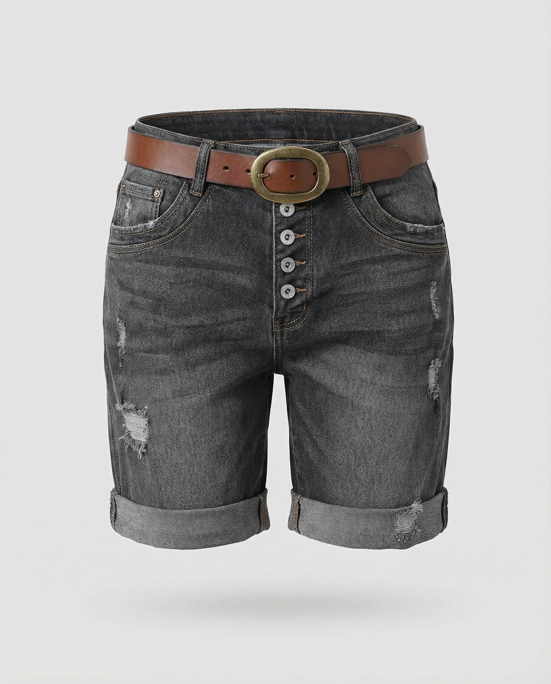 Heidi fashion | Damskie szorty jeansowe z podartymi nogawkami 2