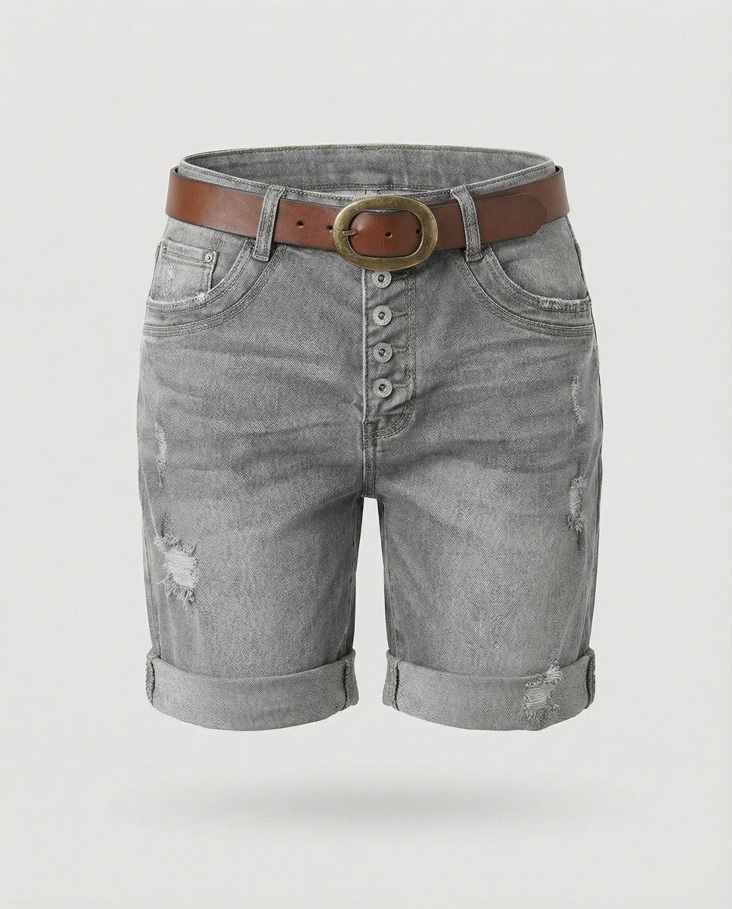 Heidi fashion | Damskie szorty jeansowe z podartymi nogawkami 6
