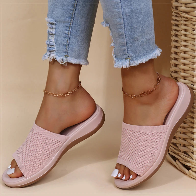 Damskie ortopedyczne klapki z miękką podeszwą i przewiewną cholewką – komfortowe na lato 5
