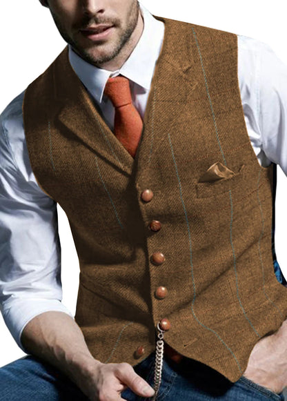 Męska elegancka kamizelka w kratę 4