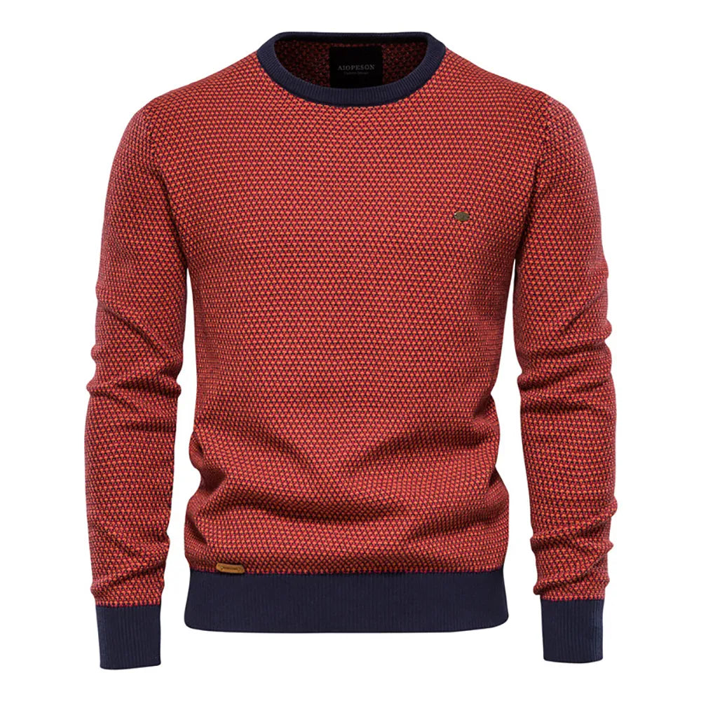 Męski Sweter Bluza z Geometrycznym Wzorem 0