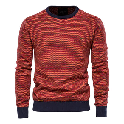 Męski Sweter Bluza z Geometrycznym Wzorem 0