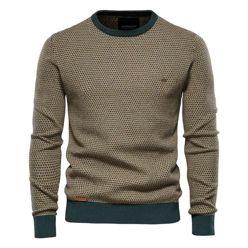 Męski Sweter Bluza z Geometrycznym Wzorem 1