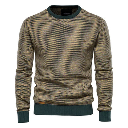 Męski Sweter Bluza z Geometrycznym Wzorem 1