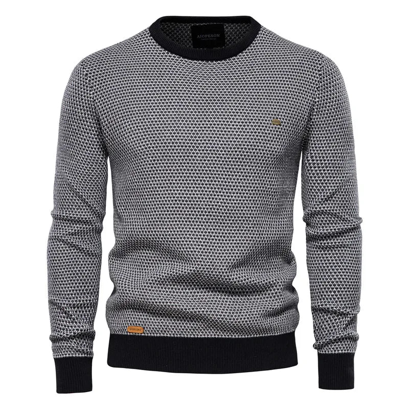 Męski Sweter Bluza z Geometrycznym Wzorem 2