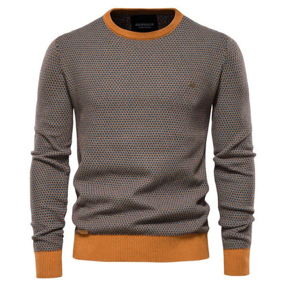 Męski Sweter Bluza z Geometrycznym Wzorem 3