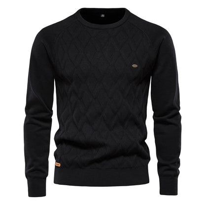 Męski Sweter z Diamentowym Wzorem 0