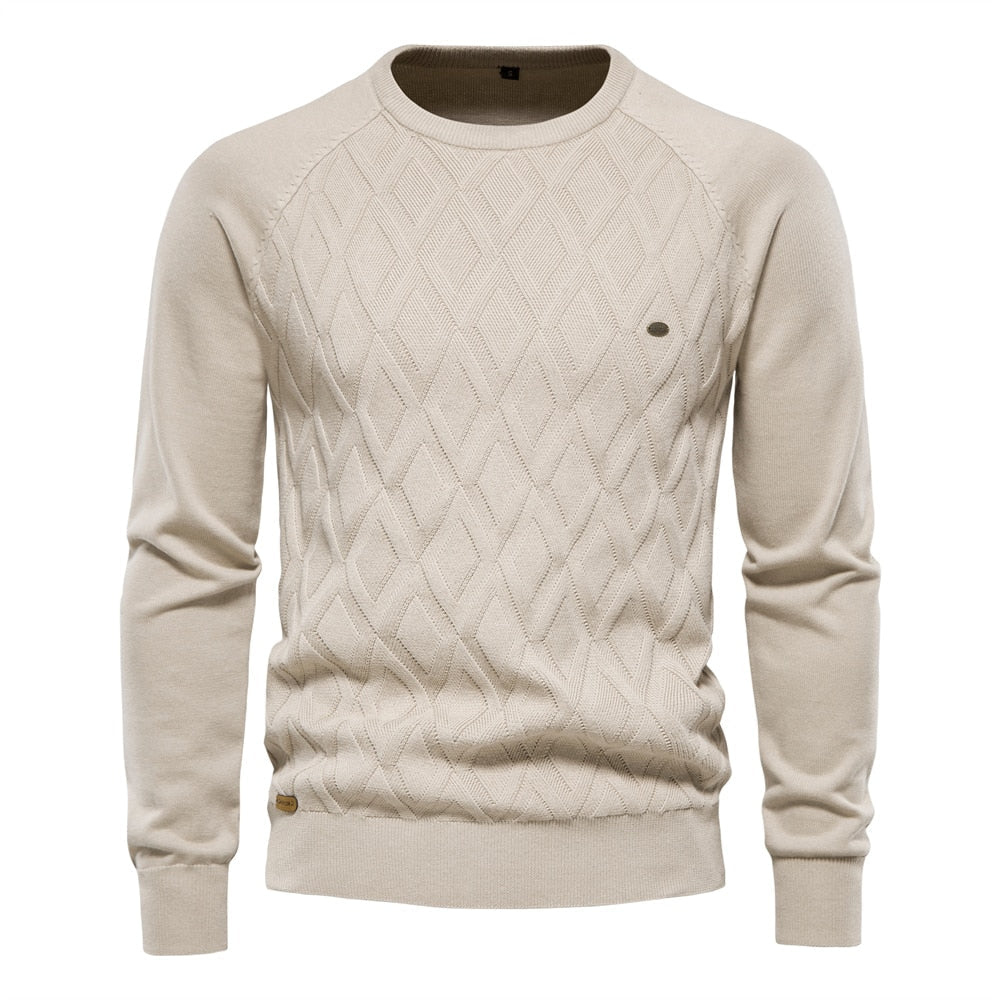 Męski Sweter z Diamentowym Wzorem 1