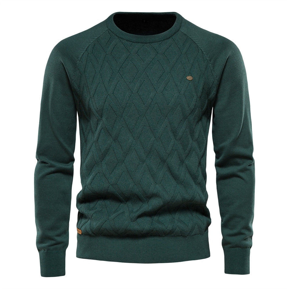 Męski Sweter z Diamentowym Wzorem 2