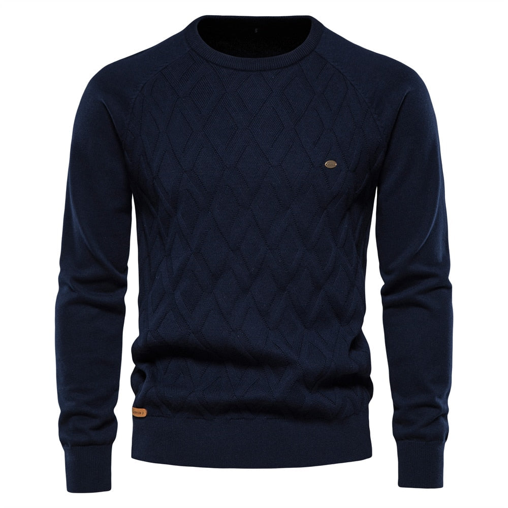 Męski Sweter z Diamentowym Wzorem 3