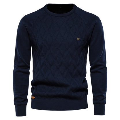 Męski Sweter z Diamentowym Wzorem 3