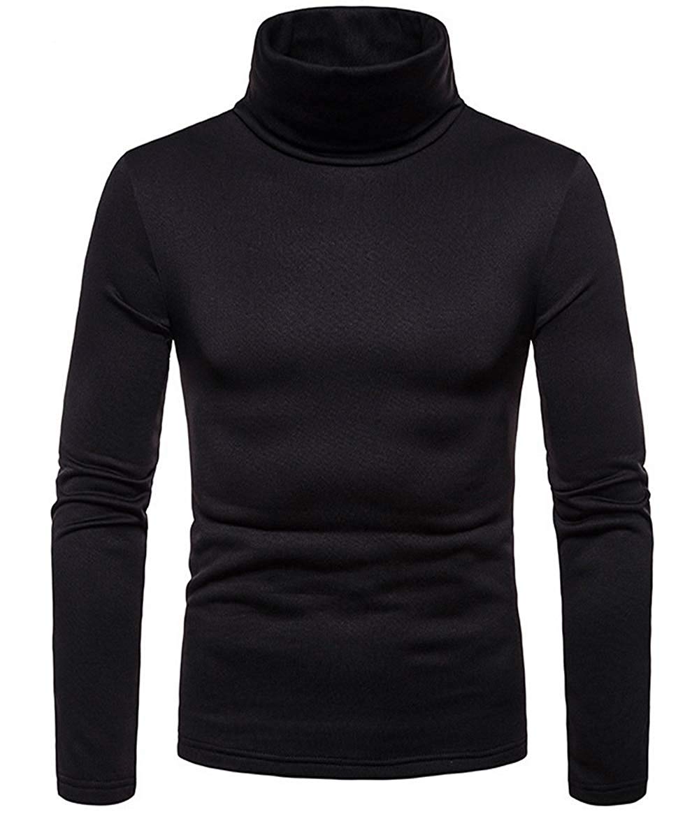 Męski golf z długim rękawem – dopasowany sweter basic na jesień i zimę 0