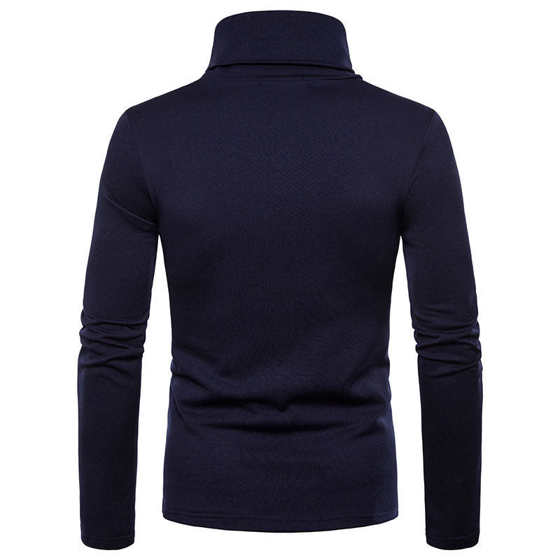 Męski golf z długim rękawem – dopasowany sweter basic na jesień i zimę 2
