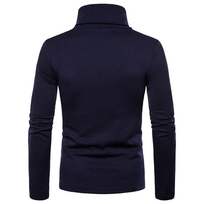 Męski golf z długim rękawem – dopasowany sweter basic na jesień i zimę 2