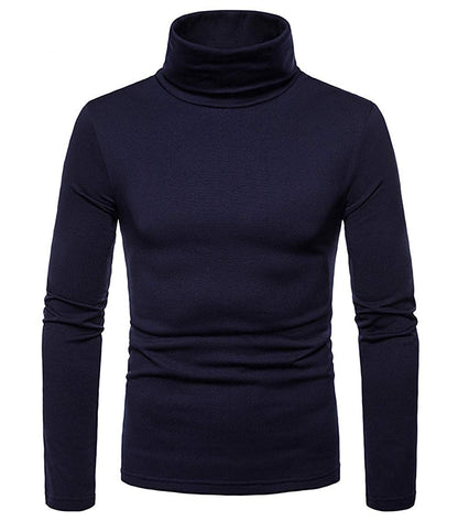 Męski golf z długim rękawem – dopasowany sweter basic na jesień i zimę 3