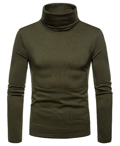 Męski golf z długim rękawem – dopasowany sweter basic na jesień i zimę 4