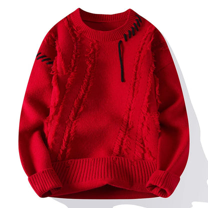 Męski sweter z kolorowymi panelami 10