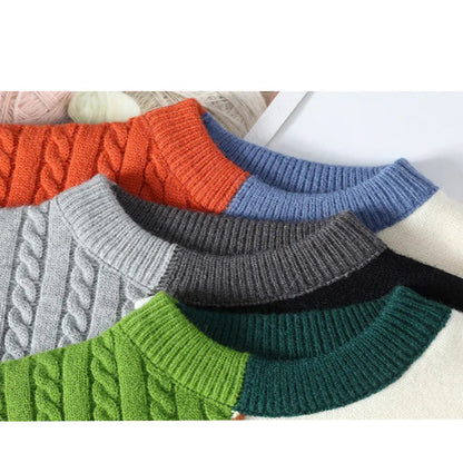 Męski sweter z kolorowymi panelami 5