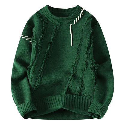 Męski sweter z kolorowymi panelami 7