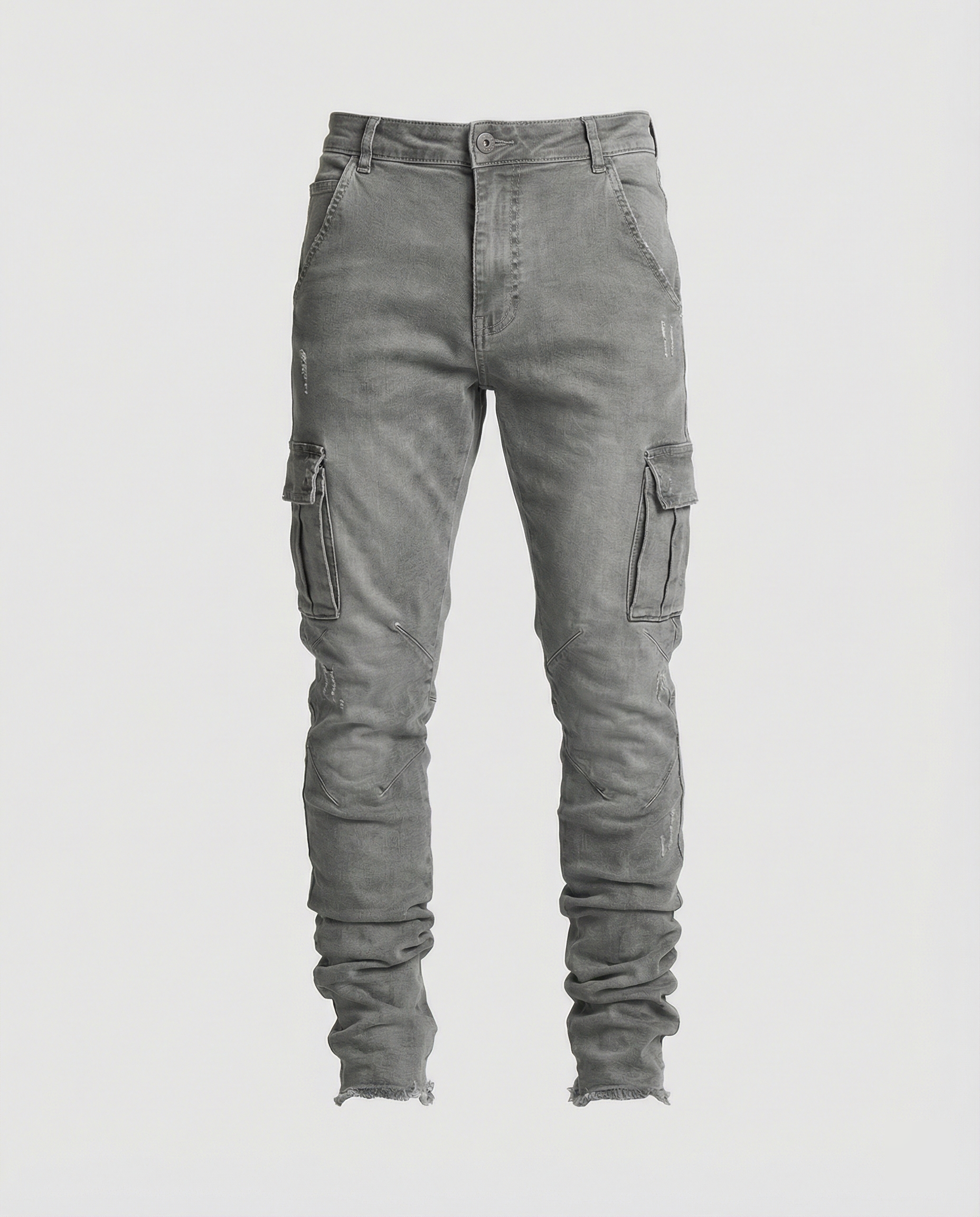 Męskie jeansy cargo o swobodnym, dopasowanym kroju z funkcjonalnymi kieszeniami - Heidi Fashion 4