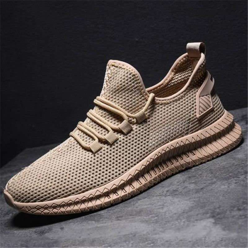 Męskie lekkie sportowe buty sneakersy z oddychającej siateczki i elastyczną podeszwą 0