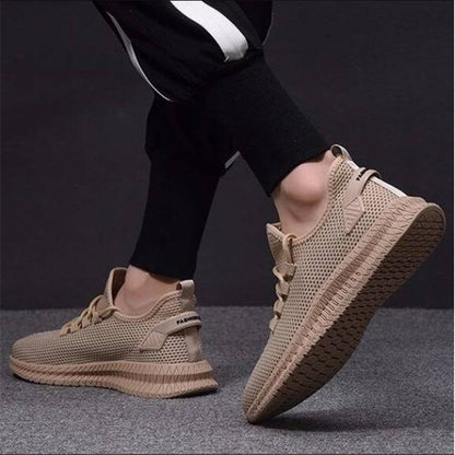 Męskie lekkie sportowe buty sneakersy z oddychającej siateczki i elastyczną podeszwą 3