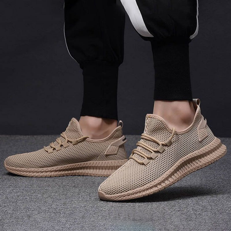 Męskie lekkie sportowe buty sneakersy z oddychającej siateczki i elastyczną podeszwą 5