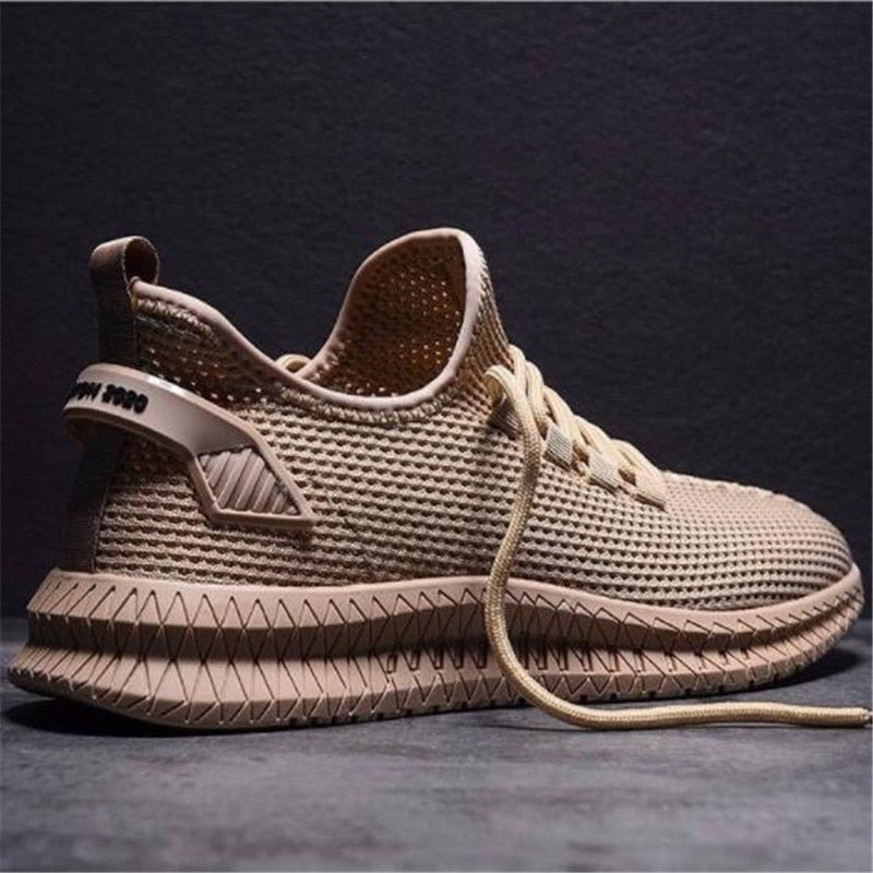 Męskie lekkie sportowe buty sneakersy z oddychającej siateczki i elastyczną podeszwą 6
